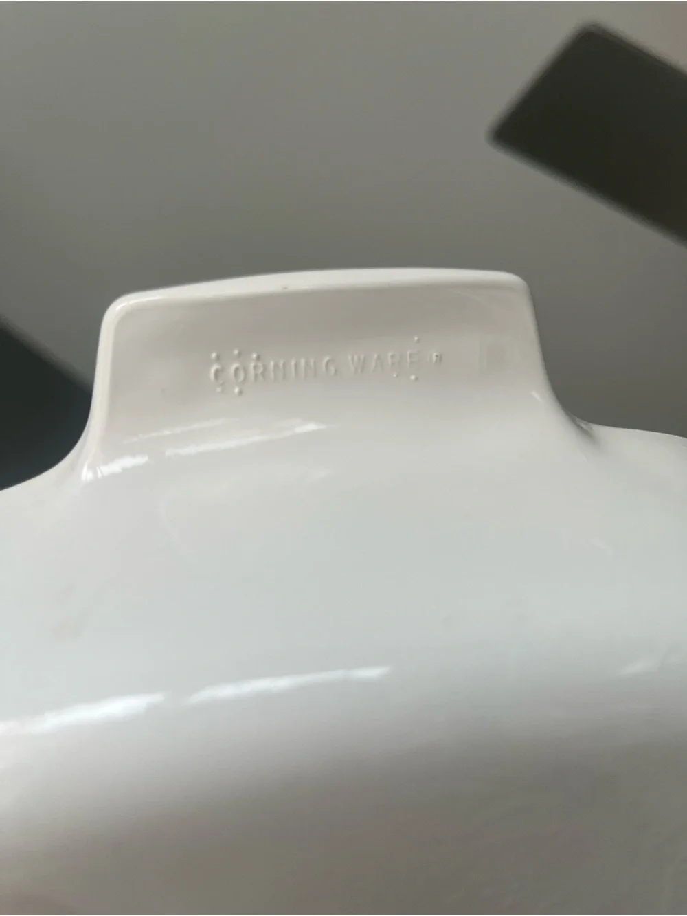 Vintage Corningware white Ceramic Floral-Accent Baking Dish - Blue Floral